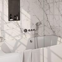 Brauer Chrome carving inbouw - douchegarnituur - 3 carving knoppen - handdouche rond 3 standen - chroom 5-CE-096