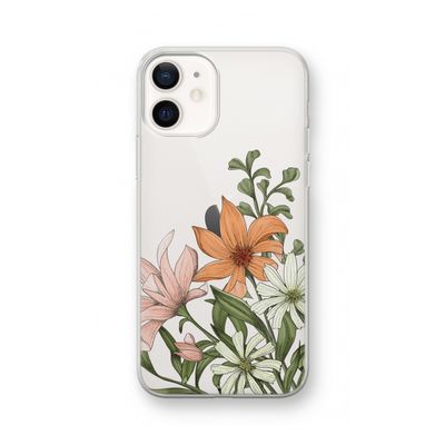 Floral bouquet: iPhone 12 Transparant Hoesje