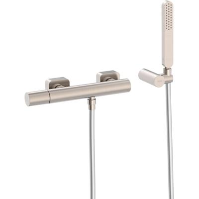Douchekraan Tres Loft | Opbouw | Mengkraan | 1-weg | hoh 15 cm | 1-knop | Rond | Rvs look