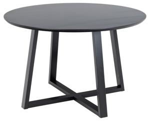 Eettafel Mees Zwart MDF Ø120cm Zwart Onderstel - Giga Living