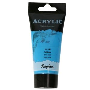 Acrylverf/hobbyverf op waterbasis - lichtblauw - 75 ml - Schilderen/knutselen