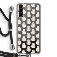 Uilen: Samsung Galaxy S21 Plus Transparant Hoesje met koord