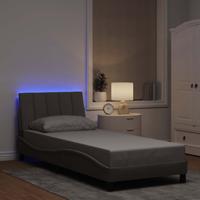 Bedframe zonder matras "Hanko" 90x200 cm stof taupe