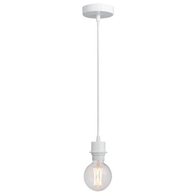 2e Halve Prijs Leen Bakker - Pendel Hanglamp Met Schroefdraad Voor Kap - E27 - 100 Cm - Kunststof - Wit