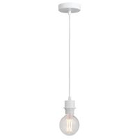 2e Halve Prijs Leen Bakker - Pendel Hanglamp Met Schroefdraad Voor Kap - E27 - 100 Cm - Kunststof - Wit