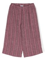 Il Gufo pantalon en lin à rayures - Rose