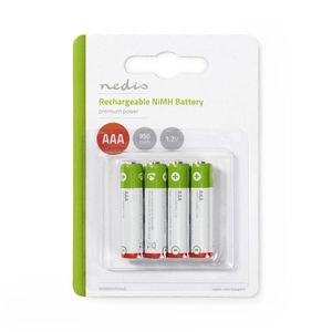 Nedis Oplaadbare NiMH-Batterij AAA | 1.2 V DC | 950 mAh | 1 stuks - BANM9HR034B BANM9HR034B