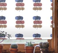 Geometrisch vrouwenontwerp rolgordijn bloemen