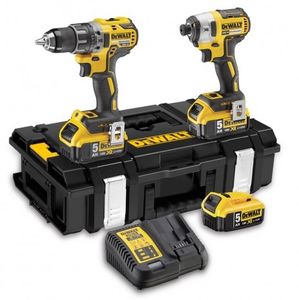 DeWalt DCK266P3 accu set |  DCD796 + DCF887 | 18v 5.0Ah Li-ion | + 3e accu - DCK266P3-QW