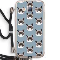 It's a Purrr Case: Samsung Galaxy J3 (2016) Transparant Hoesje met koord