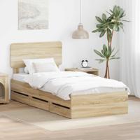 Bedframe met lade Sonoma Eiken 100 x 200 cm Geconstrueerd hout