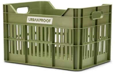 UrbanProof Gerecyclede fietskrat urban proof click 30 liter - olijf groen