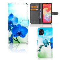 Samsung Galaxy A04e Hoesje Orchidee Blauw - Cadeau voor je Moeder