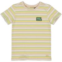 Quapi Jongens t-shirt - Taroh - AOP Zand streep - thumbnail