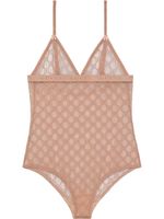 Gucci body en tulle à motif monogrammé - Rose