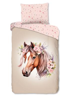 Good Morning Kinderdekbedovertrek "kat" - Zand - (140x200 cm) - Katoen