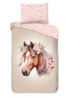 Good Morning Kinderdekbedovertrek "kat" - Zand - (140x200 cm) - Katoen