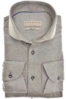 John Miller Slim Fit Jersey shirt donkergroen, Effen - thumbnail
