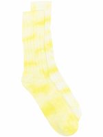 Stüssy chaussettes nervurées à motif tie dye - Jaune - thumbnail