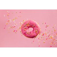 Inductiebeschermer - Roze Donut - 83x52 cm