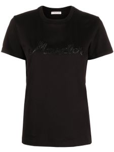 Moncler t-shirt à logo brodé - Noir