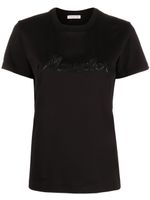 Moncler t-shirt à logo brodé - Noir