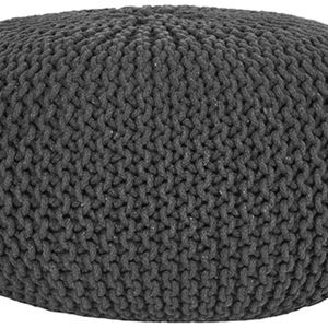 LABEL51 Poef 'Knitted', 70 x 35cm, kleur Antraciet