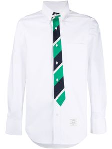 Thom Browne chemise Oxford à imprimé trompe l'œil - Blanc