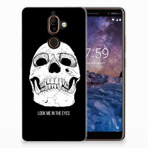 Silicone Back Case Nokia 7 Plus Skull Eyes