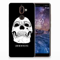 Silicone Back Case Nokia 7 Plus Skull Eyes