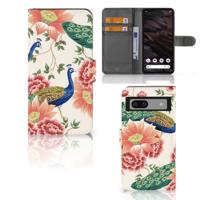 Telefoonhoesje | Met pasjeshouder | voor Google Pixel 7A Pink Peacock