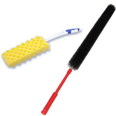 Radiatorborstel set - 2-delig - flexibel - 74 cm - schuimspons - 46 cm