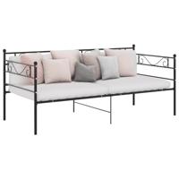 Slaapbankframe metaal zwart 90x200 cm