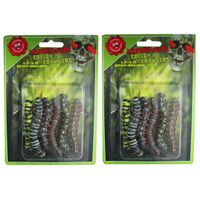 12x stuks horror decoratie rupsen 6 cm