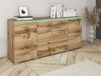 Dressoir VITTORIO 2 deuren 3 lades wotan eik zonder led