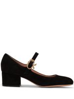 Gianvito Rossi escarpins Mary Ribbon 45 mm en daim - Noir