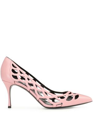 Sergio Rossi mules Sr Mermaid 75 mm en cuir - Rose