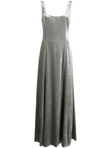 Ralph Lauren Collection robe en velours Nerissa à coupe longue - Argent