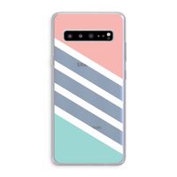 Strepen pastel: Samsung Galaxy S10 5G Transparant Hoesje