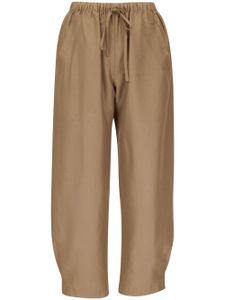 Peter Cohen pantalon en soie à taille haute - Marron