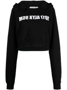 1017 ALYX 9SM hoodie crop en coton à logo imprimé - Noir