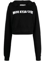 1017 ALYX 9SM hoodie crop en coton à logo imprimé - Noir - thumbnail