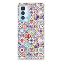 Motorola Edge 20 Pro | TPU | Siliconen hoesje | Tiles Color