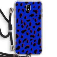 Blue Leopard: Samsung Galaxy J7 (2017) Transparant Hoesje met koord