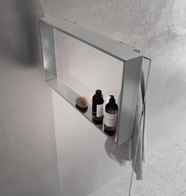 Novellini Kuadra Frame planchet 60x40 cm Mat Chroom