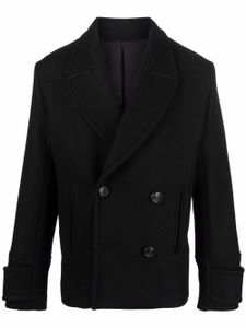 AMI Paris manteau croisé en laine - Noir