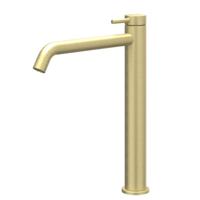 IVY Bond Wastafelkraan - Verhoogd Model L - Geborsteld Mat Goud PVD