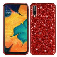 Glittery poeder schokbestendig TPU Case voor Galaxy A50 (rood)