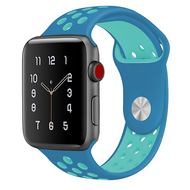 Sportbandje - Maat: S/M - Blauw - Geschikt voor Apple Watch 42mm / 44mm / 45mm / 49mm