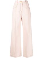 Giambattista Valli pantalon ample à taille haute - Rose